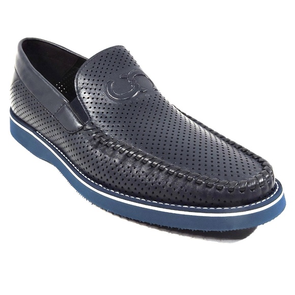 CASADEI ?? MEN\'S BLUE SOFT LEATHER COMFORT SUMMER LOAFERS main image 6